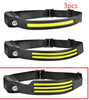 LED Induction Riding Headlamp Flashlight USB Rechargeable Waterproof Camping Headlight With All Perspectives Hunting Light